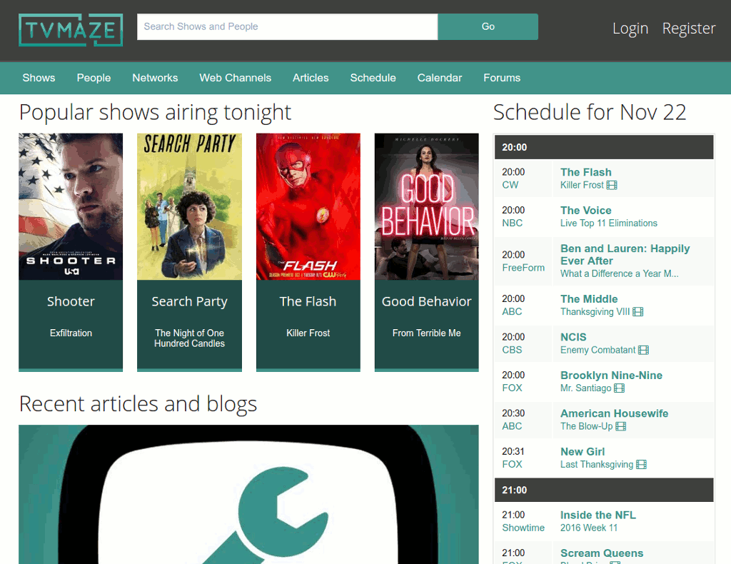 TV Maze - free tv shows schedule